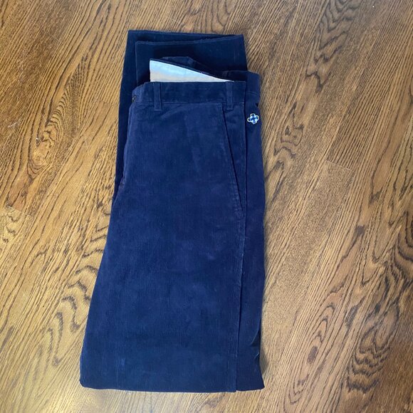 Castaway Nantucket Island navy corduroy pants NEW 34" waist Raw hem mens - Picture 8 of 8
